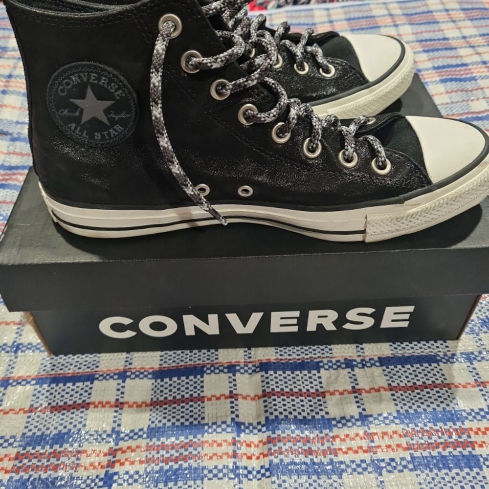 Converse Black and White High-Top Sneakers